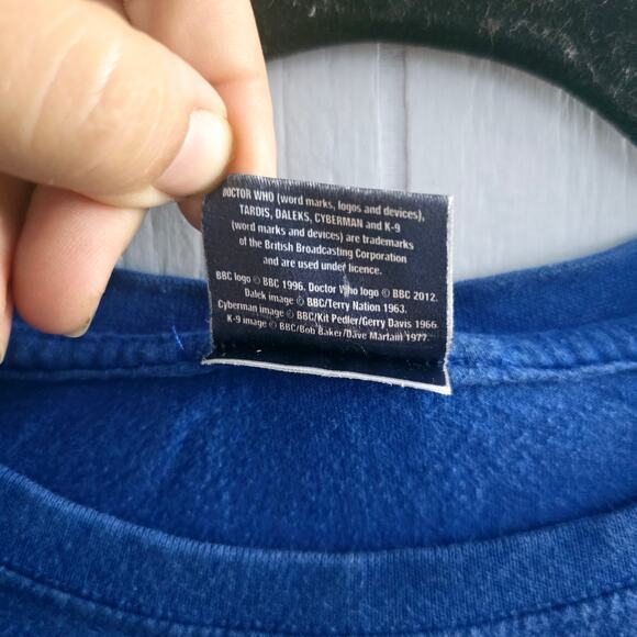 Doctor Who Dalek Tee Size M – BBC, Sci-Fi Graphic, Blue Nerdcore Shirt - Picture 4 of 5